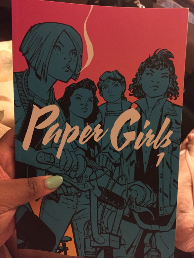 the cover of paper girls volume one